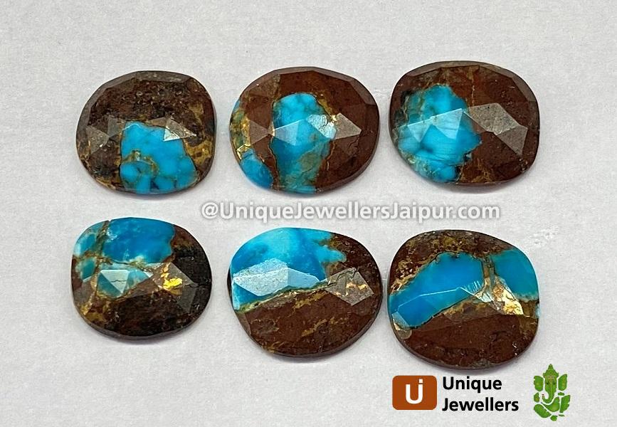 Copper Lava Mohave Turquoise Rose Cut Slices